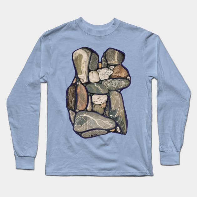 Safely On Your Shoulder Rock Art Long Sleeve T-Shirt by JDFehlauer